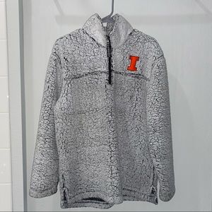 Fighting Illini Sherpa Zip Pullover Jacket